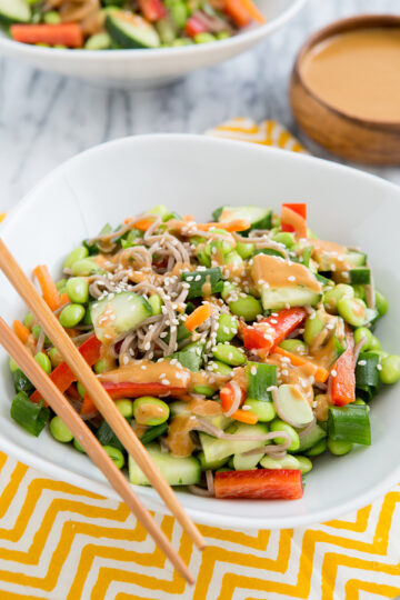 Thai Peanut Empowered Noodle Bowl from Oh She Glows | Oh My Veggies