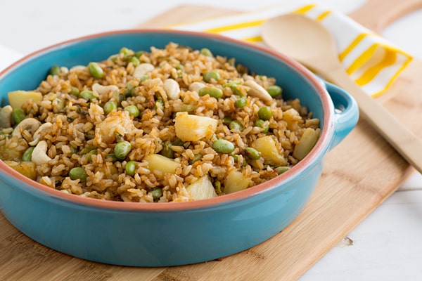 Baked Fried Brown Rice