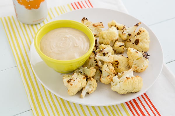 Roasted Cauliflower with Tahini Sauce