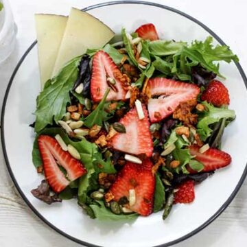 Strawberry Salad with Coconut Bacon