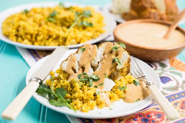 Tandoori Cauliflower With Indian Spiced Quinoa Recipe