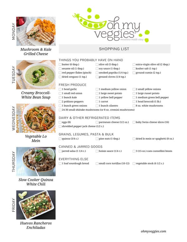 This Week's Meatless Meal Plan | 05.19.14 | Oh My Veggies