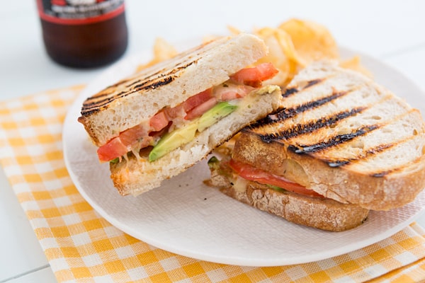 Avocado & Tomato Grilled Cheese Sandwiches