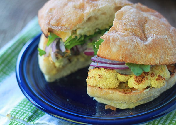 Grilled Cauliflower Steak Burgers