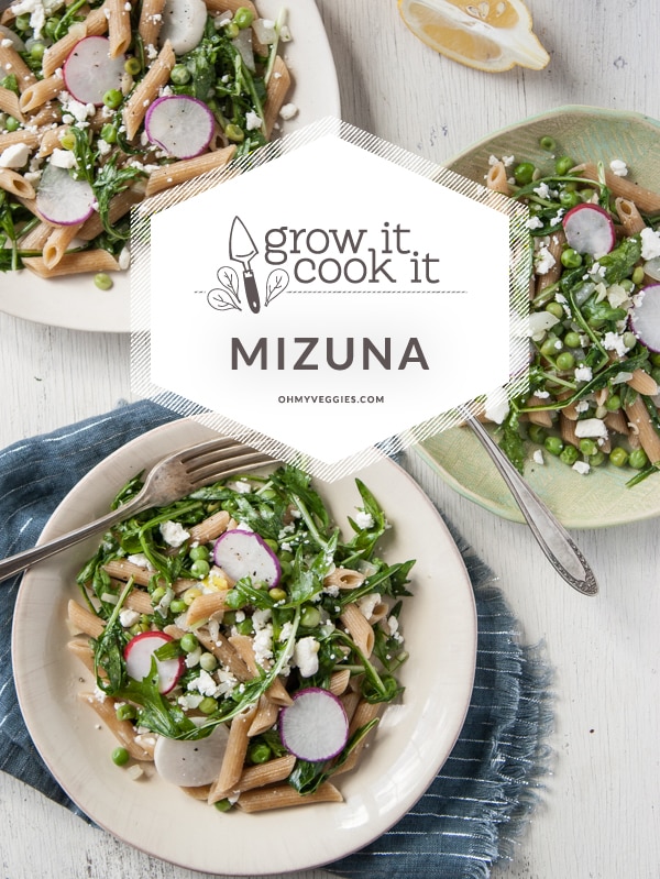 Spring Mizuna & Pea Pasta