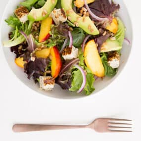 Nectarine and Avocado Salad with Ginger-Lime Dressing