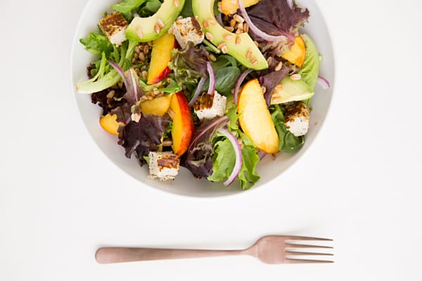 Nectarine and Avocado Salad with Ginger-Lime Dressing