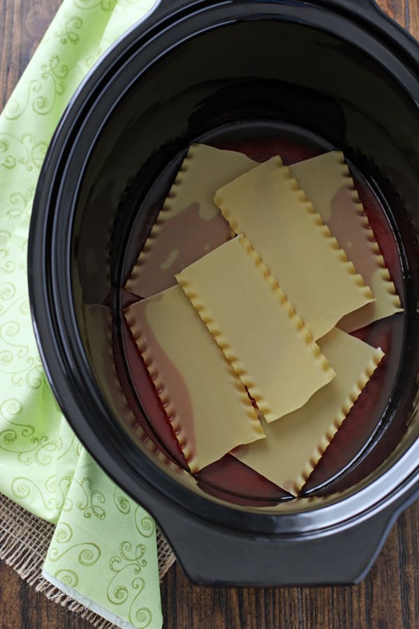 Summer Slow Cooker Lasagna with Zucchini and Eggplant