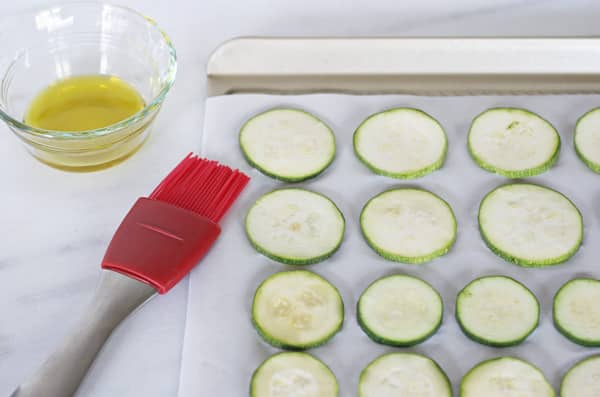 Brush Zucchini with Olive Oil