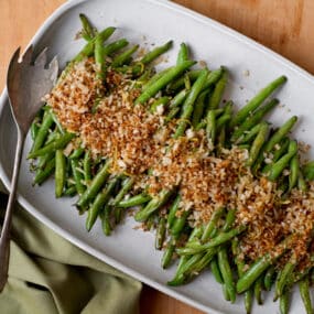 Green Beans with Lemon Parmesan Panko Recipe