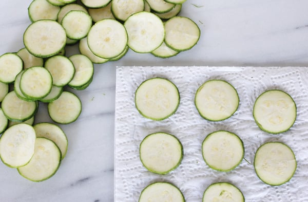 Pat Dry Zucchini Slices