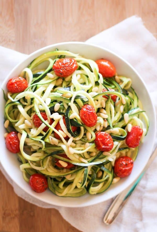 Zucchini Noodles with Roasted Tomatoes