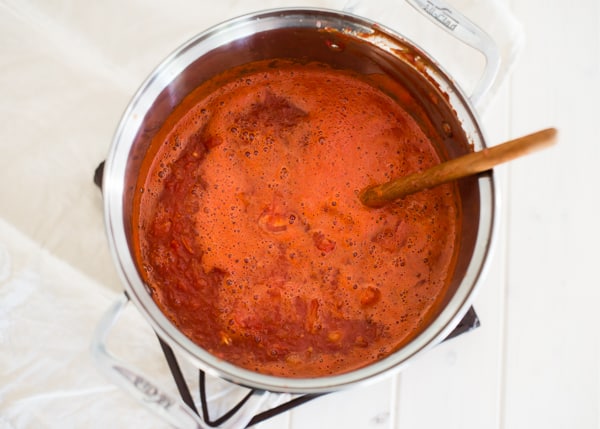 Freezer Tomato Sauce - before