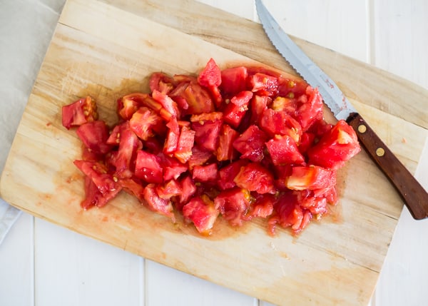 Freezer Tomato Sauce - diced tomatoes