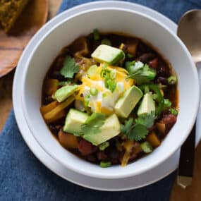 Slow Cooker Butternut Squash Chili with Porter