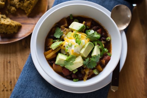 Slow Cooker Butternut Squash Chili with Porter