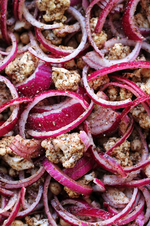 Couscous Bowls with Za'atar Chickpeas and Roasted Cauliflower