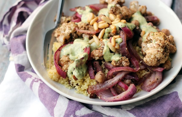 Couscous Bowls with Za'atar Chickpeas and Roasted Cauliflower Recipe