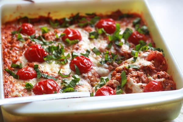 Creamy Caprese Quinoa Bake