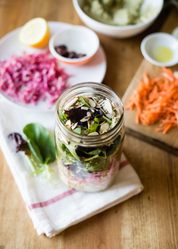 Rainbow Veggie Mason Jar Salad