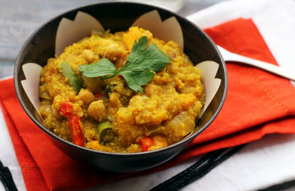 One-Pot Curried Quinoa with Butternut Squash & Chickpeas