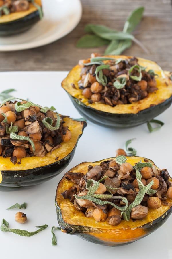 stuffed acorn squash with mushrooms