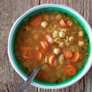Chickpea & Rice Soup from Kitchen Treaty