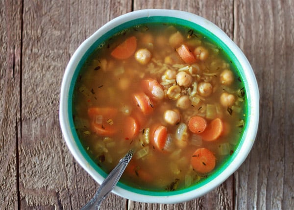 Chickpea & Rice Soup from Kitchen Treaty