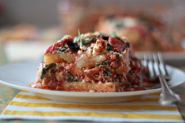 Greek Polenta Lasagna