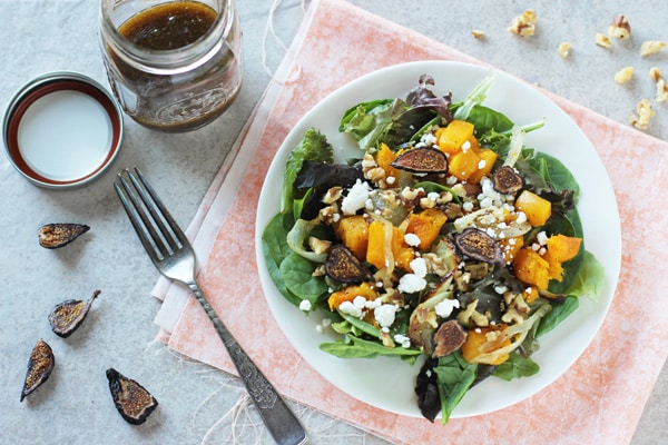 Roasted Onion, Squash and Fig Salad