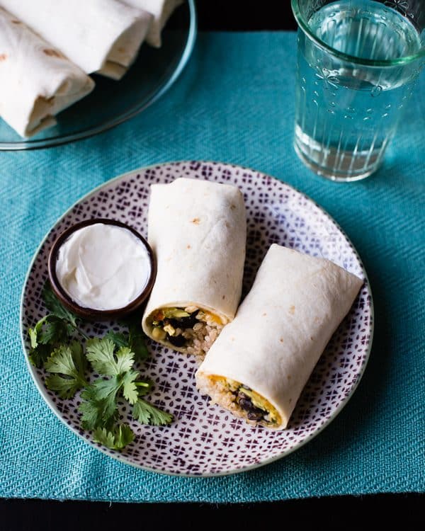 Garden Veggie Freezer Burritos