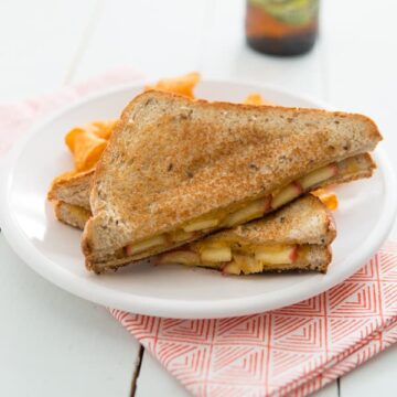 Maple Sage Apple and Cheddar Grilled Cheese Sandwiches