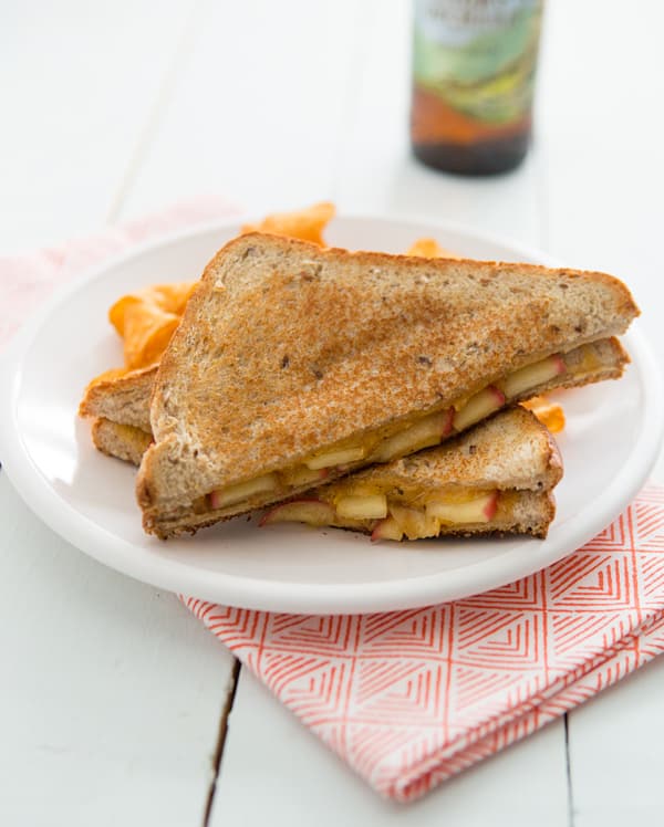 Maple Sage Apple and Cheddar Grilled Cheese Sandwiches