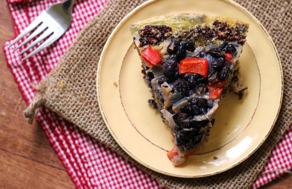 Southwestern Style Quiche with Quinoa Crust