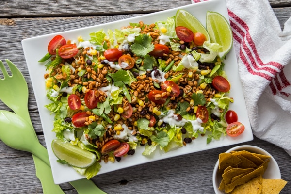 rețeta finală de salată vegană de Taco