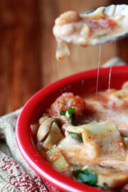 Vegetable Lasagna Soup Recipe from OhMyVeggies.com