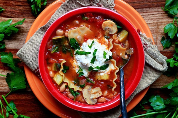 Vegetable Lasagna Soup