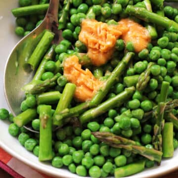Asparagus and Peas with Miso Butter