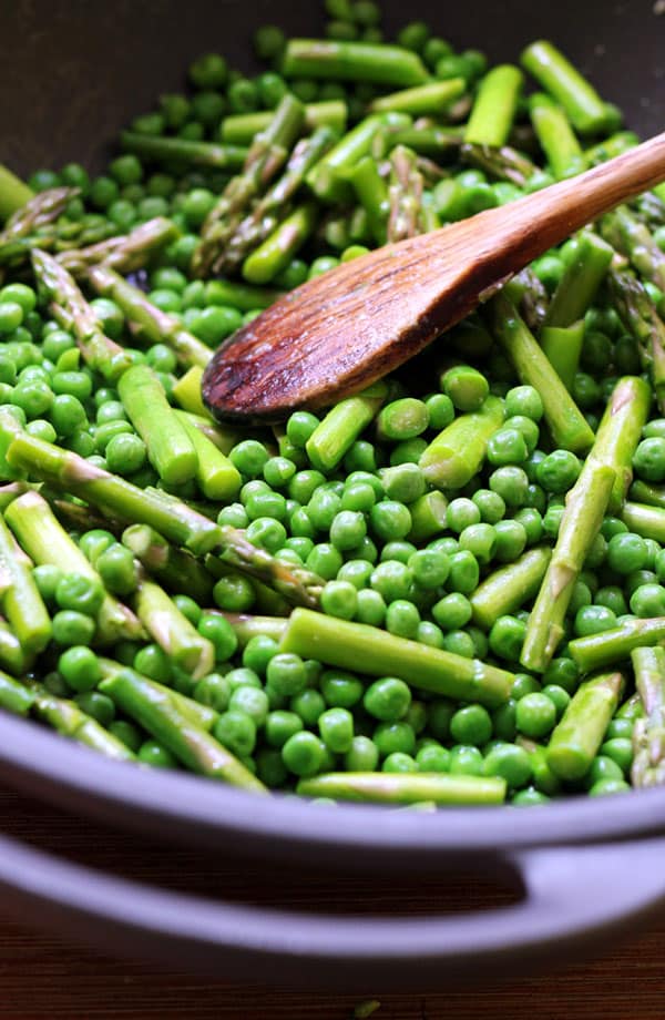 Asparagus and Peas with Miso Butter