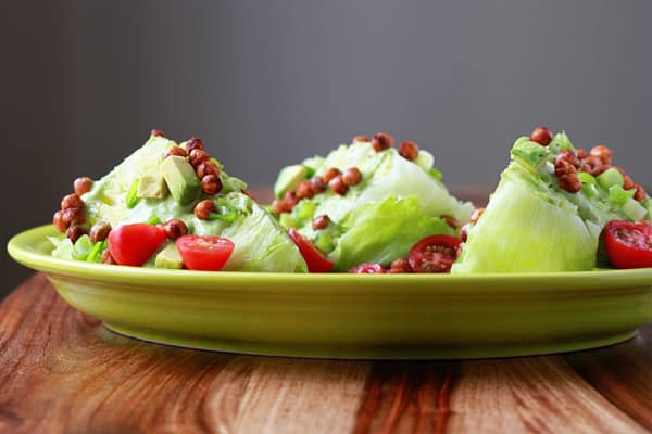 wedge salad with tahini green goddess dressing A tahini green goddess dressing takes a classic wedge salad to the next  level . Get the recipe in the comments!
