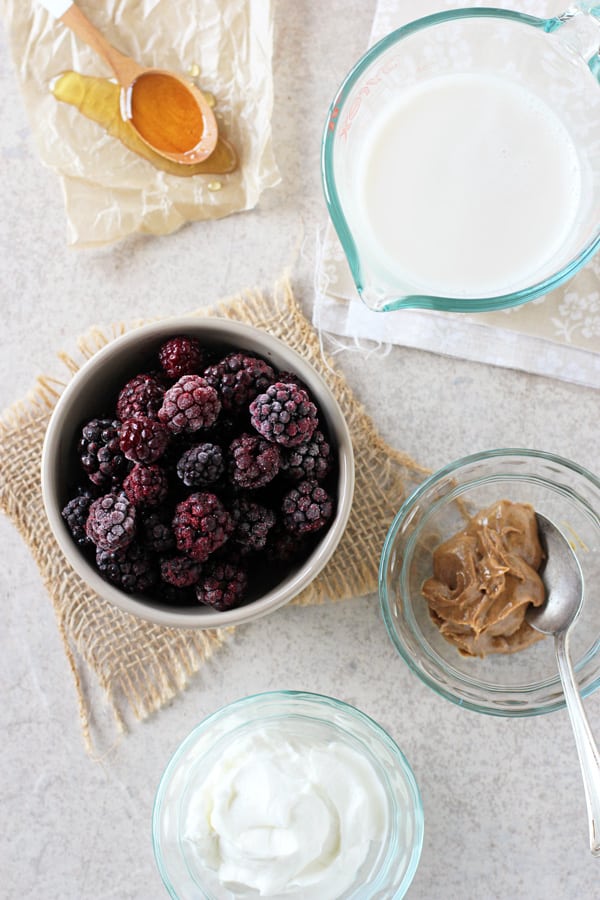 Blackberry Almond Protein Smoothie