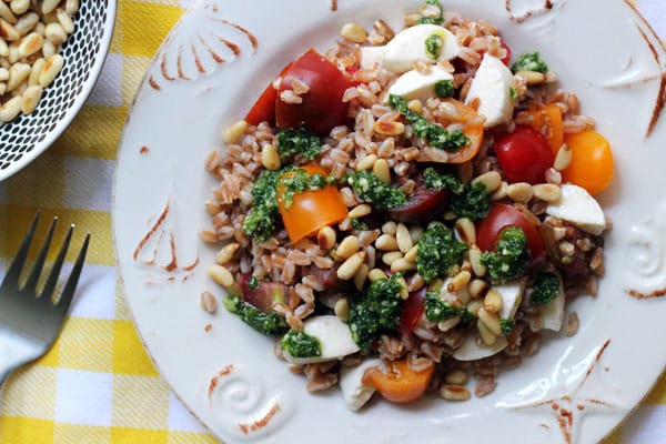 Farro Caprese Salad