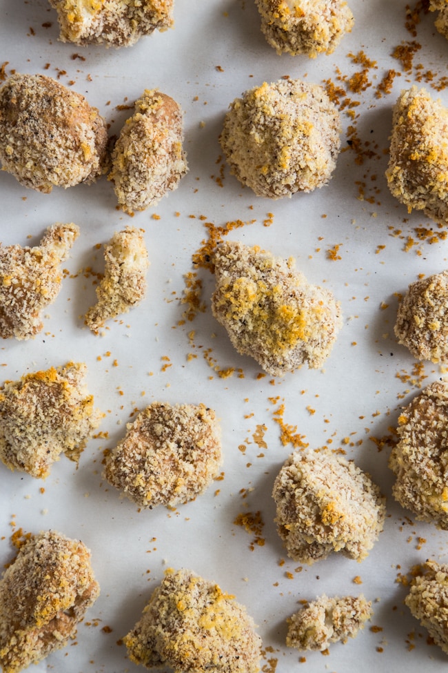 baked cauliflower Manchurian  on a baking tray