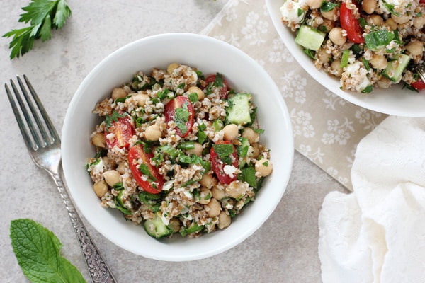 Chickpea Feta Tabbouleh From Oh My Veggies.com