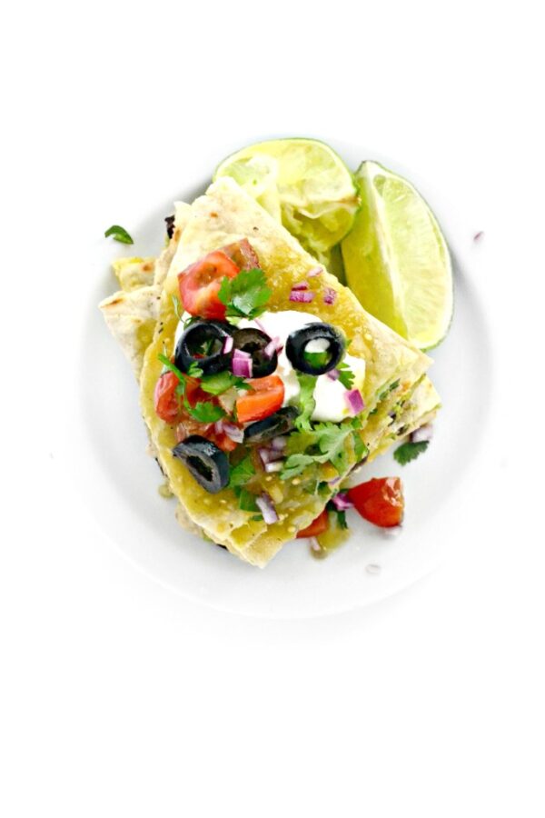 Green Chile Enchilada Quesadillas
