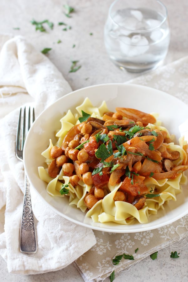 Mushroom Chickpea Paprikash