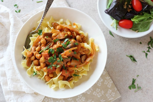 Mushroom Chickpea Paprikash