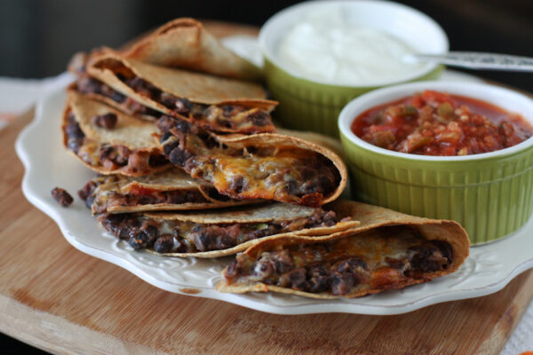 Oven-Baked Black Bean Quesadillas