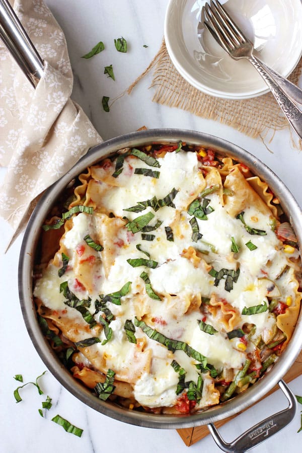 Summer Vegetable Skillet Lasagna By Oh My Veggies.com