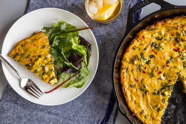 Tofu Frittata With Spinach And Peppers By Oh My 